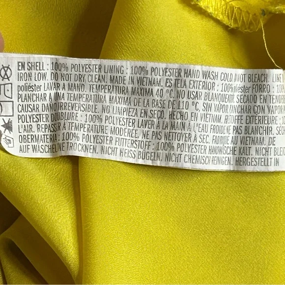 Forever 21 Yellow Floral Wrap Dress Size Small - Picture 6 of 6